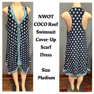 Coco Reef Swimsuit Bikini Cover Up Scarf Dress Navy Capta Size Medium Beach Swim